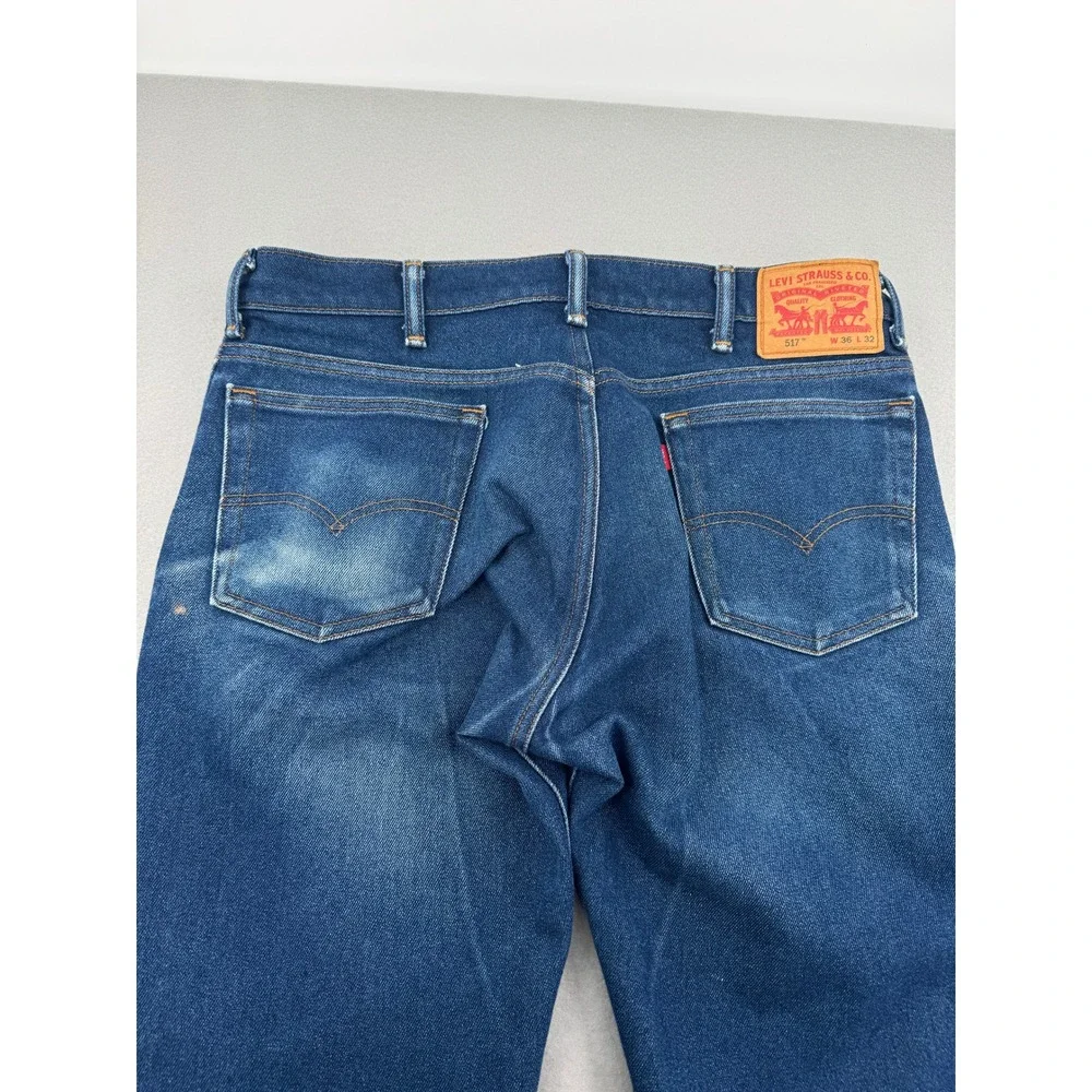Levis 517 Bootcut Jeans Mens 36x32 Blue Denim Western Americana Medium Wash